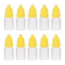 sourcing map Plastic Dropper Bottles, 5ml/0.17 oz Empty Squeezable Dropper Bottle with Cap, Yellow, Pack of 10