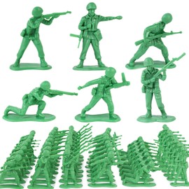 3 otters 80PCS Green Army Men Classic, 2-Inch Toy Soldiers, Military Action Figures for Children Ages 3 Years and Up, Xmas Stocking Stuffers, Birthday Party Favors, School Projects