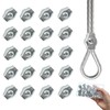 20pcs Wire Rope Single Clip with A Clear Plastic Box