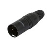 Monoprice 5-Pin Male DMX Connector - Black, Anodized Aluminum With