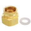 Joywayus Brass Swivel Pipe Fitting 3/4"GHT x 1"NPT Double Female