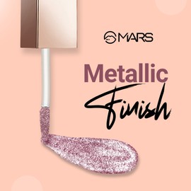 MARS Metallic Liquid Glitter Eyeshadow | Waterproof & Highly Pigmented | Smooth Glide Formula (5.5ml) (09-Pole Star)