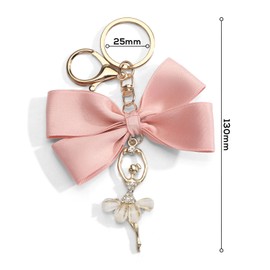 FRULX Cute Ballet Girl Keyring Bag Charm with Bow Pendant for Women, Ideal Birthday, Friendship Gifts, Perfect for Mum, Sister or Girlfriend, Unique Presents for Her, Gifts for Women Birthday Unique