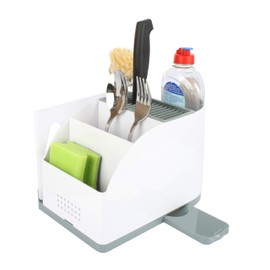 Solutions2Go 20176 Kitchen Organizer, White/Grey