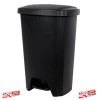 Hefty 12.1 Gallon Trash Can, Plastic Step On Kitchen Trash