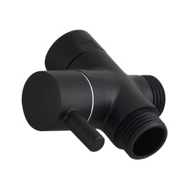 CIENCIA DSF007C 3-Way 1/2 Valve Brass Diverter Valve Shower Head Black