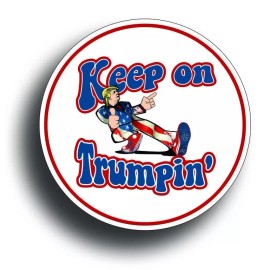 Real Sticky 4 Pack Mini Keep Trumpin Sticker Cup Decal Trump POTUS President USA Hard Hat