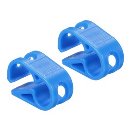 PATIKIL Plastic Tube Tubing Clamps, 2Pcs 1/8" - 5/32" Tube OD Adjustable Precise Flow Control Hose Clamp Clip for Laboratory Pinch Valve, Blue