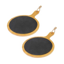 Westmark 696322E3 Serving Plates, Slate, Bamboo, 2 kg, Light Brown/Anthracite