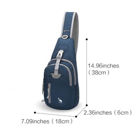 OIWAS Small Sling Backpack Lightweight One Strap Bag Hiking Crossbody Chest Pack Shoulder Bookbag Daypack For Men Women