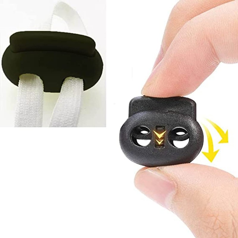 Cord stopper with 2 holes, cord stopper, pack of 20