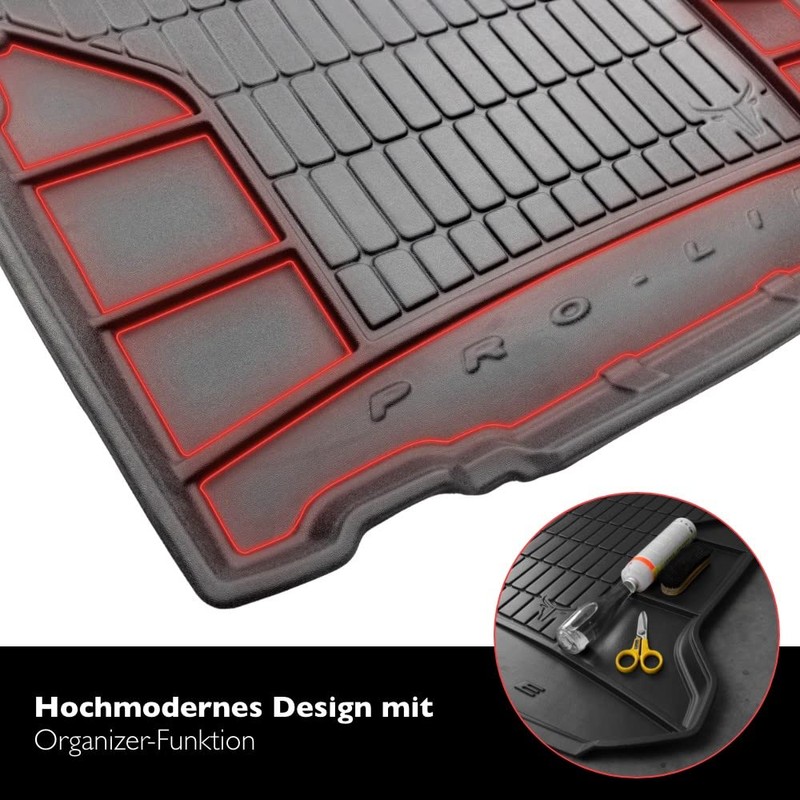 FROGUM ProLine 3D Rubber Mat, Exclusive Car Boot Mat, Boot