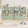 FINETONES Toy Storage Organizer, Kids Bookshelf with 4 Movable Chests