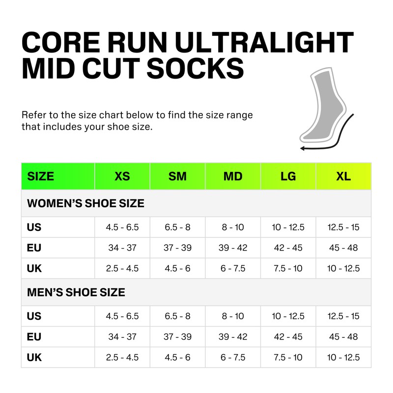 CEP Core Run Calcetines De Correr Ultraligeros De Corte Medio,