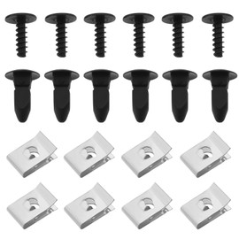2 Sets Car Bumper Wheel Arch Screws Set N90775001 N90959101 N90833801 for A3 A4 B6 A6 C5 Mudguard Lining Bumper Cover Splash Guard Screws U Nut Set
