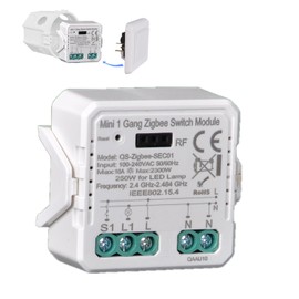 ZigBee Smart Mini DIY Rf Switch Modul Lichter kompatibel mit Smart Life/Tuya App, 1Gang funktioniert mit Zigbee 3.0 Gateway Hub 220V-240V Kompatibel mit Alexa und Google Home