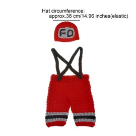 Jicyor Pack of 2 DIY Newborn Baby Girl Boy Photo Shoot Costume Newborn Handmade Hat Photography Props Outfit (Red)