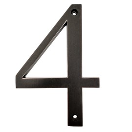 Large Bold 5" Aged Bronze Metal Flush House Address Numbers, Bold Readable Font (4)