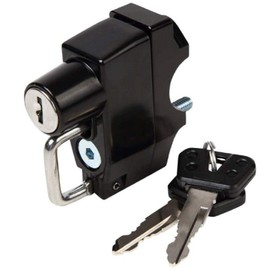 NEYORIKA Helmet Lock, Universal Helmet Holder, Master Cylinder, Handlebar Mounted, Key Lock, Anti-Theft, With Key (Black)