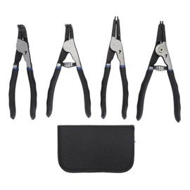 ZAWELIYO 4 Pcs Carbon Steel Snap Ring Pliers Set Secure Grip Internal External Circlip Pliers for Automotive Machinery Maintenance