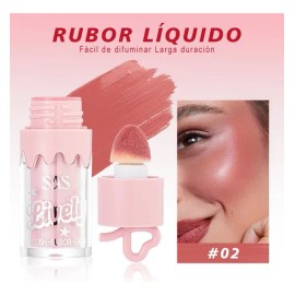 Rubor Líquido Sas Liquid Blush Larga Duración Alta Pigmentac