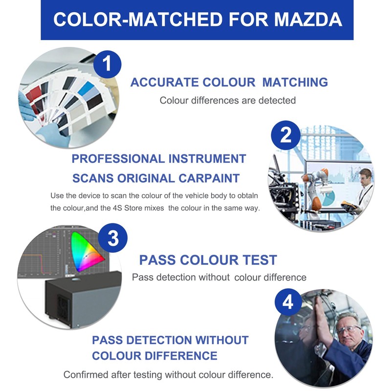 Snowflake White Pearl Mica(25D) Touch Up Paint for Mazda-Exact Match–Chips