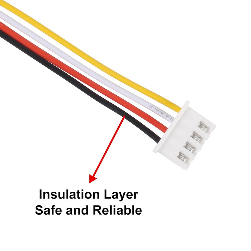 Alinan 20pcs JST-XH2.54mm 4 Pin Connector Kit, Included 10pcs Mini