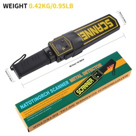 NATOTINORCH Handheld Metal Detector Wand,High-Sensitivity Security Detector Wand, for Security Inspection, Detection of Various Electronic Products, Metal Products, Weapons, Knives Scanner