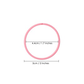 SCSpecial Elastic Hair Ties 50 Pieces Hair Elastic Bands 2.5 mm Ponytail Holders for Women and Girls - Pink