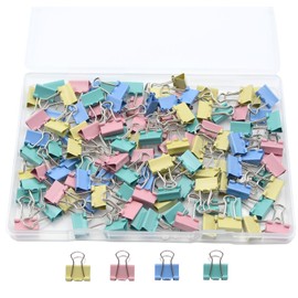 120 Pcs Small Multicolour Binder Clips, Paper Clamps for Office Work School and Home Supplies (120)