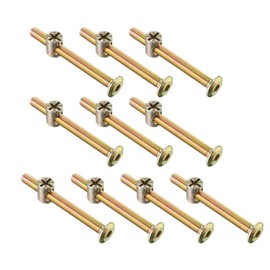 Set of 10 Furniture Bolts Nuts Hex Socket Bolts Barrel Nuts Bolts Set (M6-40MM)