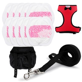 Yesito Adjustable Chicken Harness Diaper (5.4ft Leash) – Breathable & Washable Secure Training for Hens, Ducks & Chicks | Outdoor Walking & Discipline Solution,red