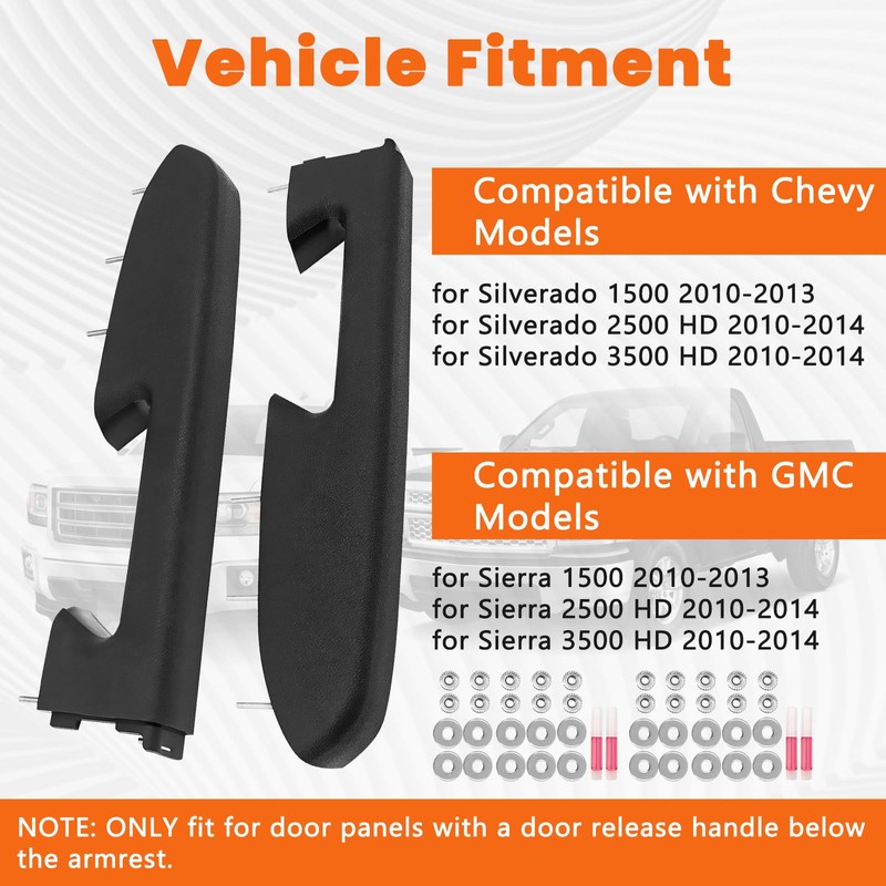 Censeanku 22818465 22818470 Armrest Kit Fits for Chevy Silverado 2010-2014