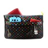 Periea Chelsy Handbag Organiser Insert (Black with Multi-Coloured Polka-dots, Large)