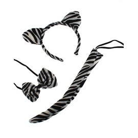 Zac's Alter Ego Party Cosplay Costume Fancy Dress Instant Zebra Kit - Ideal for World Book Day