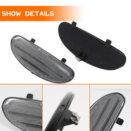 Tonsya for 1997 1998 1999 2000 2001 2002 2003 2004 C5 Corvette Inner Door Panel Reflector Plate Light Clear Cover Front Left or Right Side 10295148