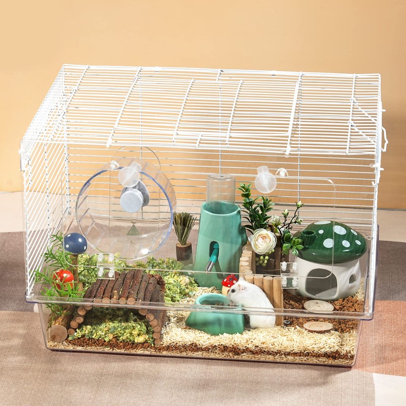 BUCATSTATE Hamster Cage with Acrylic Door Small Animal Cage and