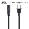 SLLEA 5ft AC in Power Cord Outlet Socket Cable Plug