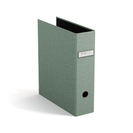 Bigso Box of Sweden ARCHIE Folder with 2 Rings and Lever Mechanism - Ring Binder Made of Fibreboard and Paper with Linen Look - A4 Ring Binder for Filing Loose Paper - Mint Green