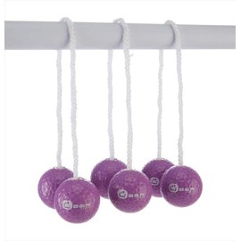 Uber Games Ladder Toss Bolas (Purple, 3 pcs) - Soft Plastic Balls, Nylon Rope, Brass Fittings, Kid-friendly, Indoor/Outdoor Play