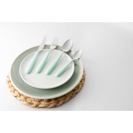 Grunwerg 24BX4311GR 24 Piece Cutlery Set, Stainless Steel, Blue