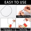 Loghohu 4 Pcs 4 Inch Loose Leaf Binder Rings, Binder