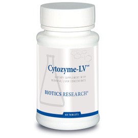 Biotics Research Cytozyme LV Neonatal Liver, Supports Healthy Liver Function and Serum Albumin, Excellent Source of B Vitamins and Iron, SOD, Catalase, Potent Antioxidant 60 Tablets
