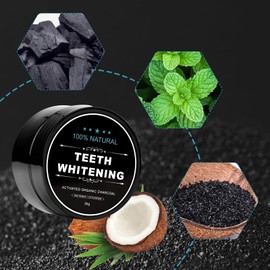 3Pcs Zahnweiss Pulver Aktivkohle Zähne Aktivkohle Pulver Zähne Aktivkohle Pulver Teeth whitening Enthält Natürliches Kokosnuss Aktivkohlepulver Entfernung Von Zahnflecken Erfrischender Atem(90g)