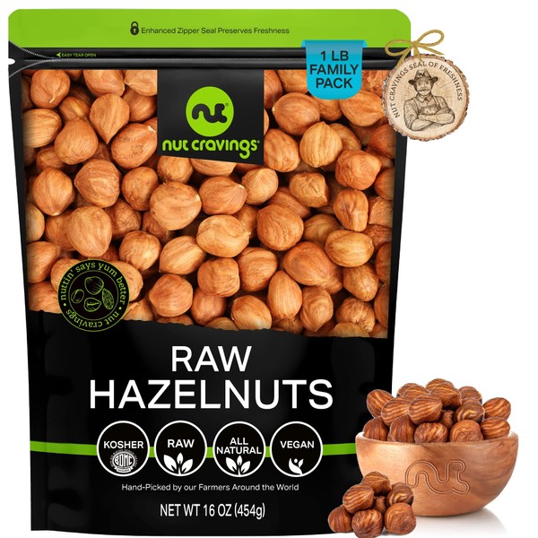 Nut Cravings Avellanas crudas – Gourmet resellable Pack de Filberts