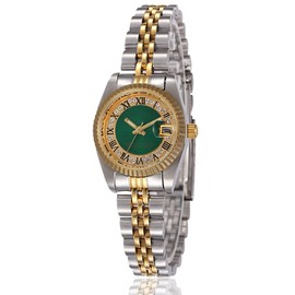 Reginald Women's Luxury Dress Quartz Watches Diamonds Dial Stainless Steel Waterproof Date Silver Gold Two Tone Green Wrist Watches