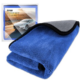 Airlab Microfibre Cloth Extra Large XXL 90x60cm, Dual-Sided Car Drying Towels 500GSM, Super Absorbent Ultra Soft Cleaning Cloths for Auto Detailing, Motorcycles Polishing, Vehicles Washing