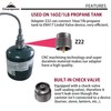 CAMPINGMOON Camping Gas Stove Adapter with Extent Hose, Inlet: 16oz/1Lb