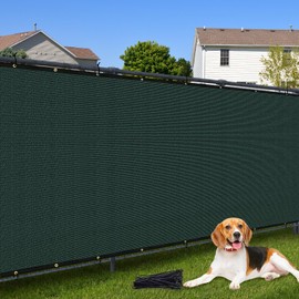 Cisvio 8'X34' Privacy Screen Fence 90% Blockage Heavy Duty Fencing Mesh Shade Net Cover for Wall Garden Yard Backyard Dark Green (We Make Customized)
