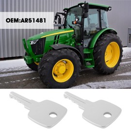 VGOL 10 Stück Zündschlüssel Ersatz AR51481 AT195302 AT145929 Kompatibel mit John Deere 955 4200 4300 4400 4500 4600 4700 5200 5300 540